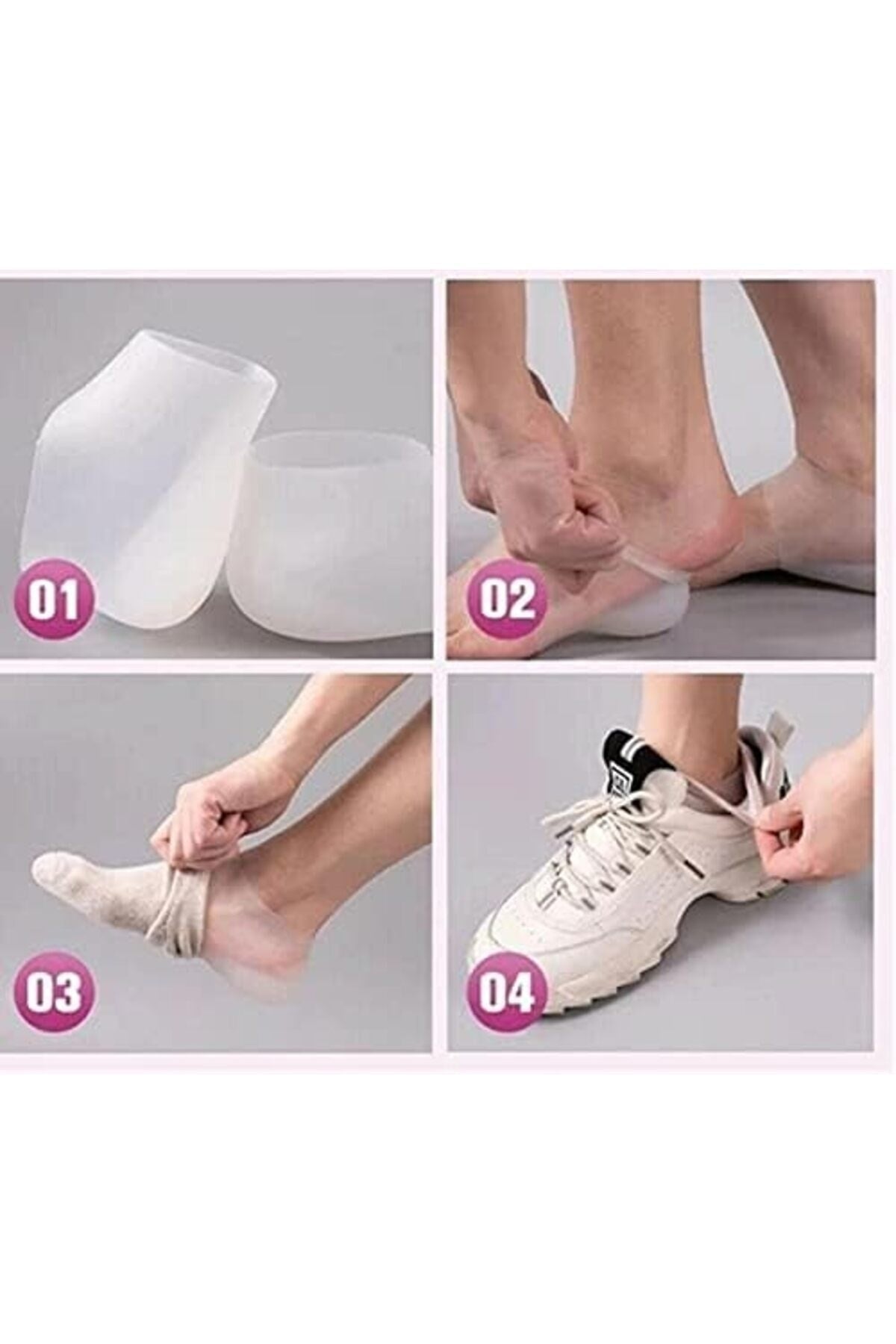 Boy uzatıcı şeffaf tabanlik silikon 5 cm