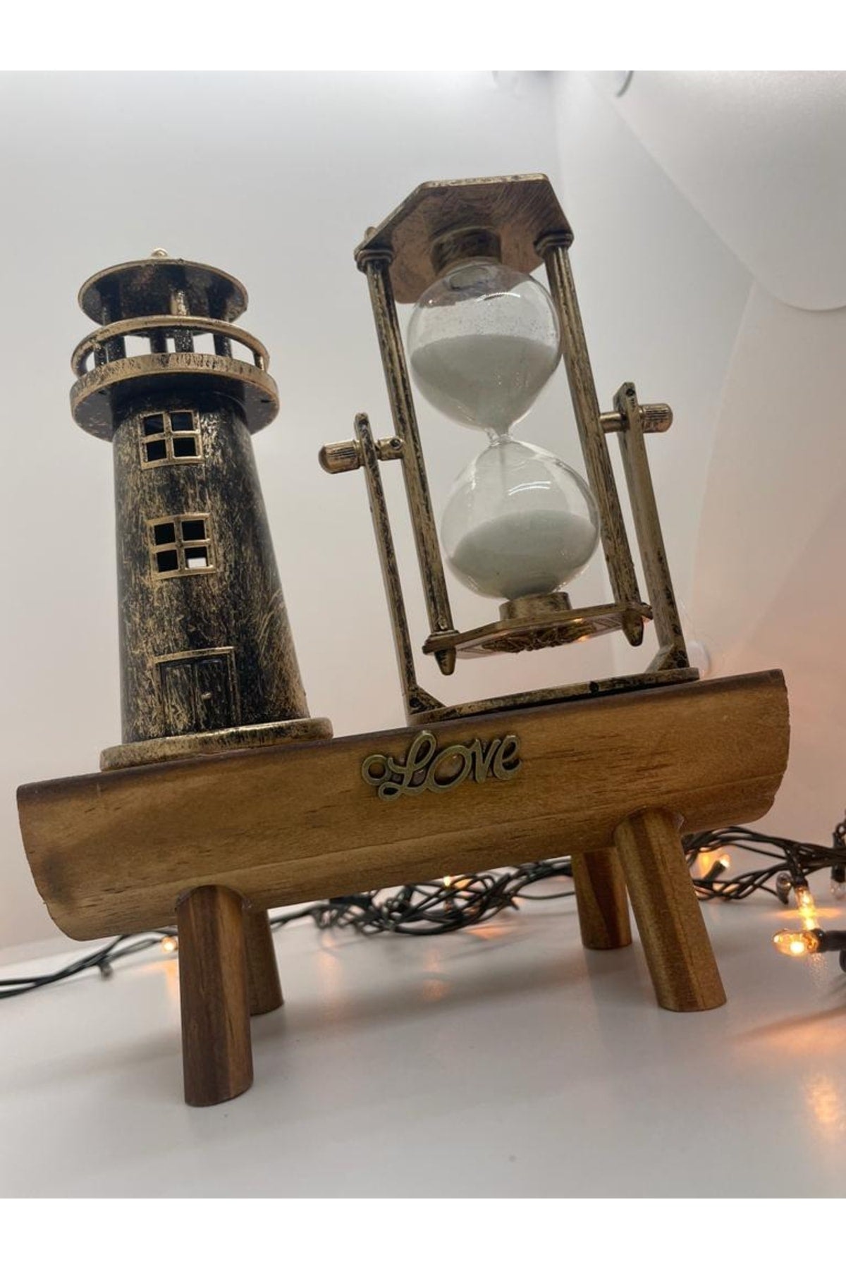 Dekoratif Kum Saati Deniz Feneri