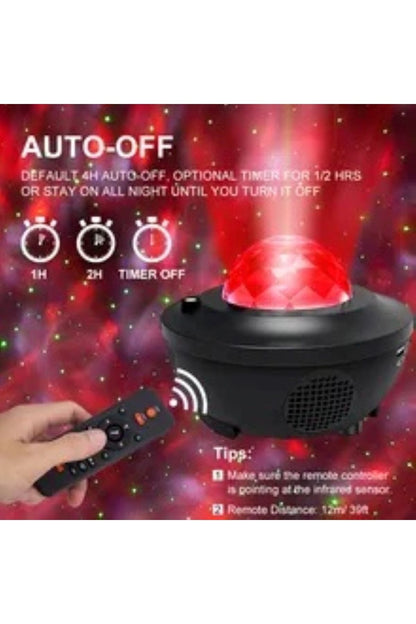 Starry Projektör Light Galaksi Lazer Disco Topu Bluetooht Ses Bombası Gece Lambası