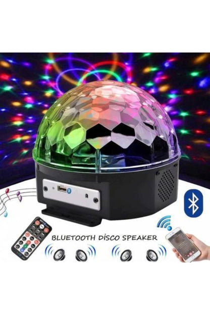 Hoparlör Disco Sahne Disko Topu Bluetooth Usb Led Işıklı Mp3