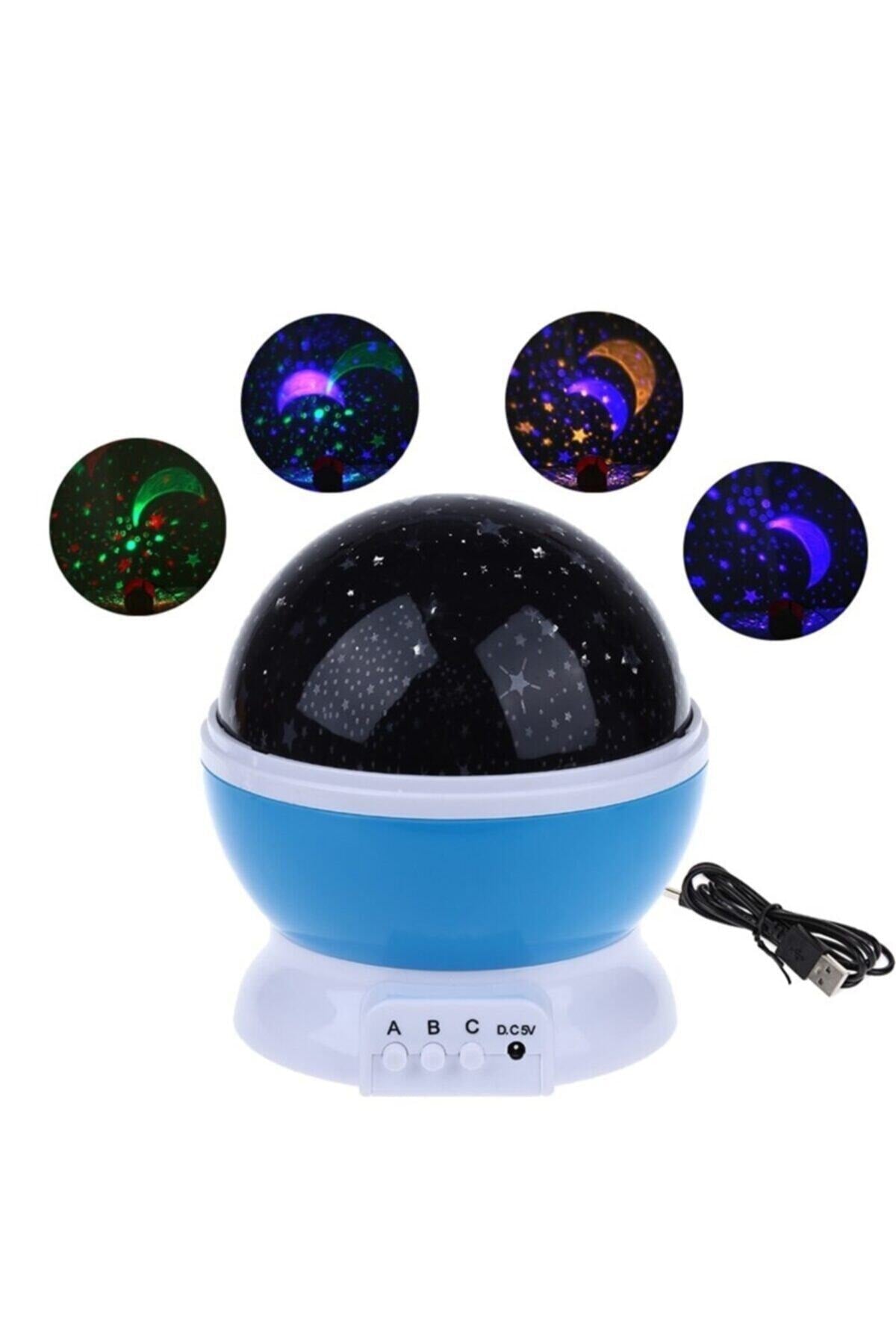 Star Projeksiyon Led Gece Lambası Usb Tavan Yıldız Yansıtma Işığı