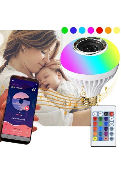 Nanopro Hoparlör Akıllı Rgb Ledli Ampul Müzikli Lamba Ses Bombası Led Music Bulb/app