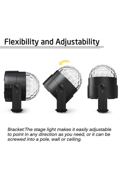 Led Kristal Küre Disko Topu 3 Renk