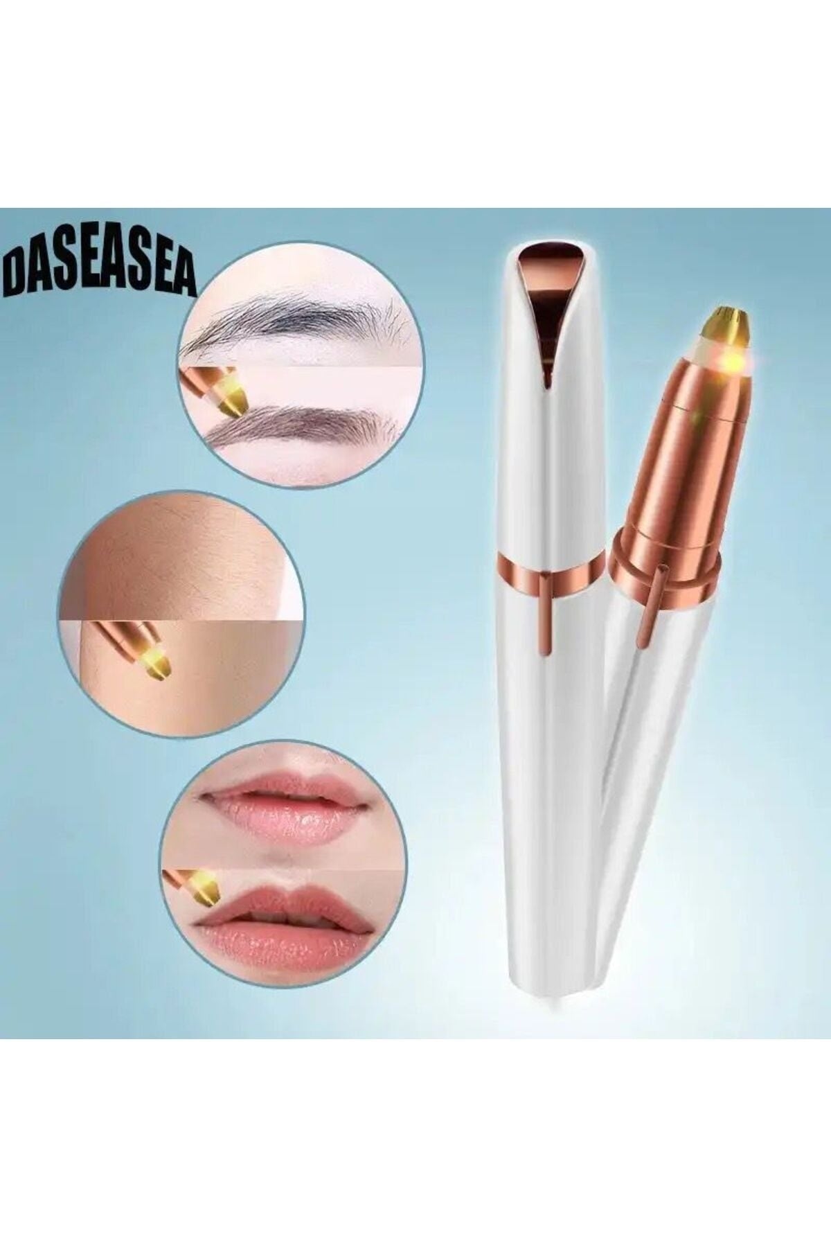 Yüz Kaş Epilatör Kıl Kaş Bıyık Tüy Alma Aleti Epilasyon Traş Makinesi Pilli Model GCNG-044