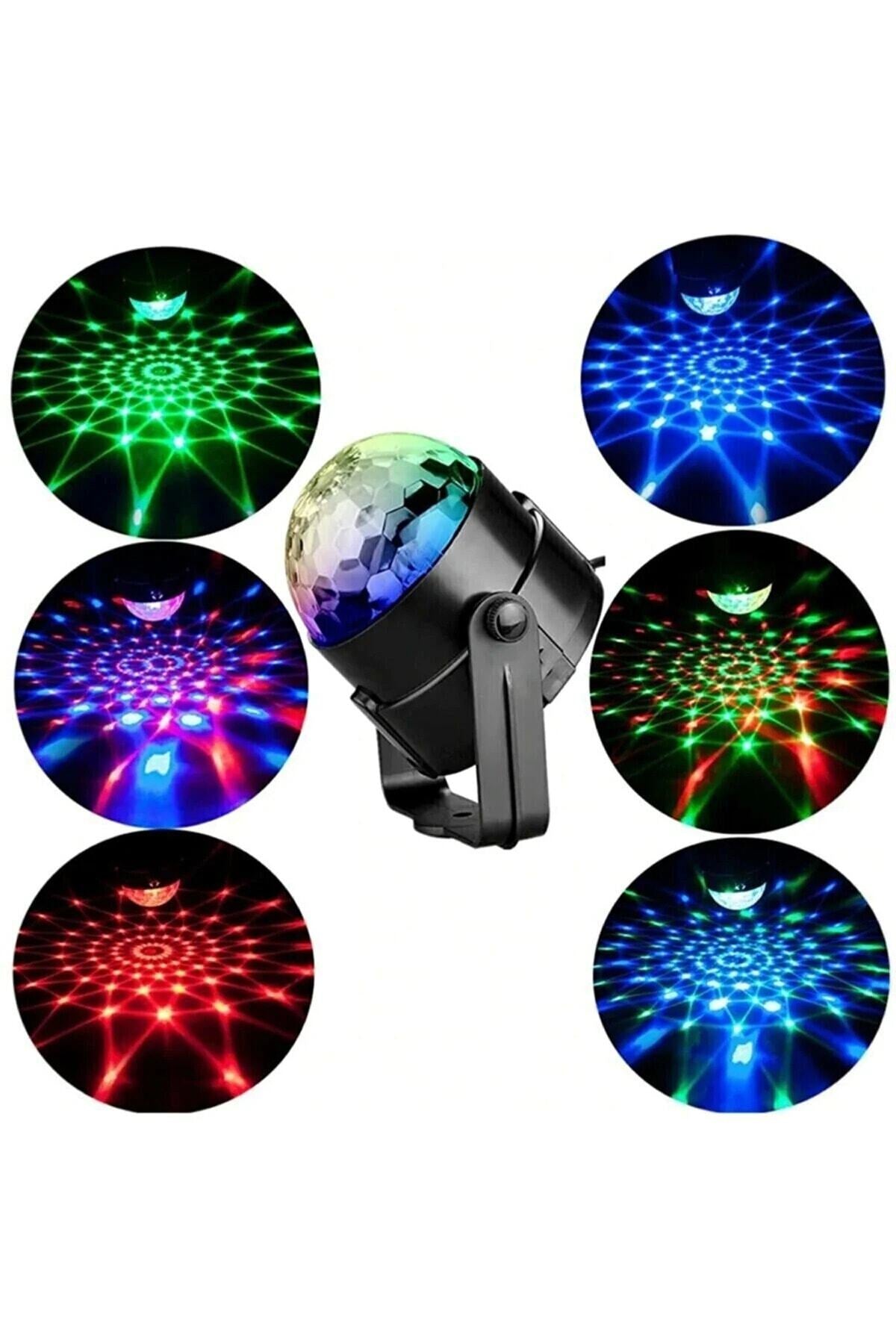 Disco topu Sese Duyarlı Led Küre Disko Topu Renkli Işıklı Lazer
