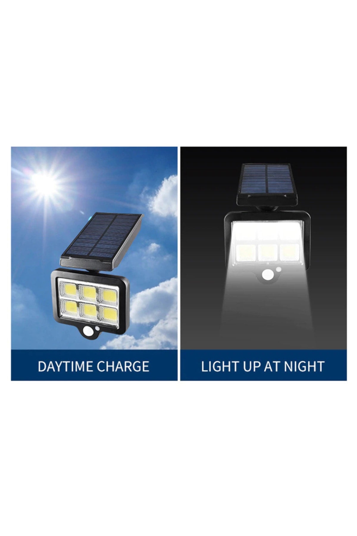 Solar Lamba 120 Led 6 Bölmeli Güneş Enerjili Bahçe Aydınlatma