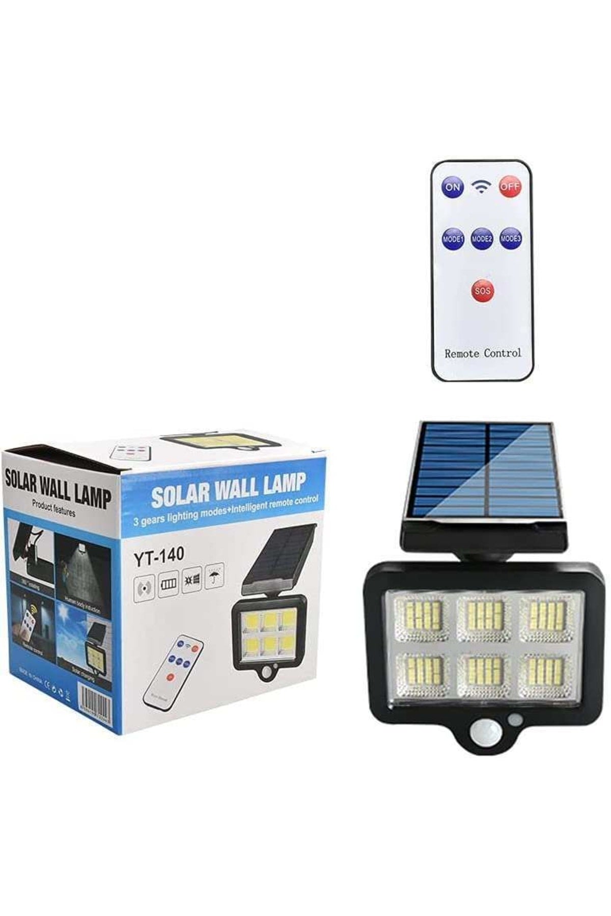 Solar Lamba 120 Led 6 Bölmeli Güneş Enerjili Bahçe Aydınlatma