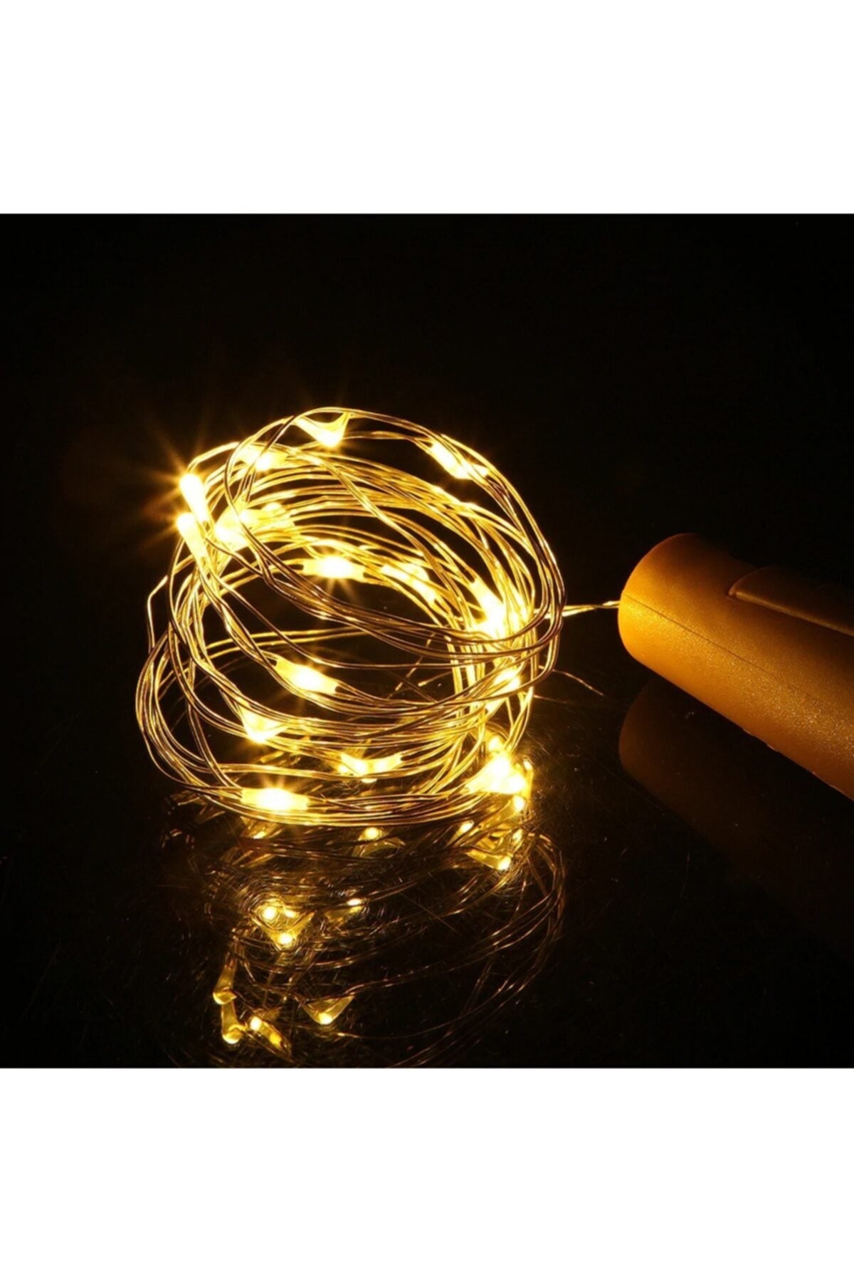 Dekoratif Telli Peri Led Şişe Tıpası 1 mt - 3 Adet